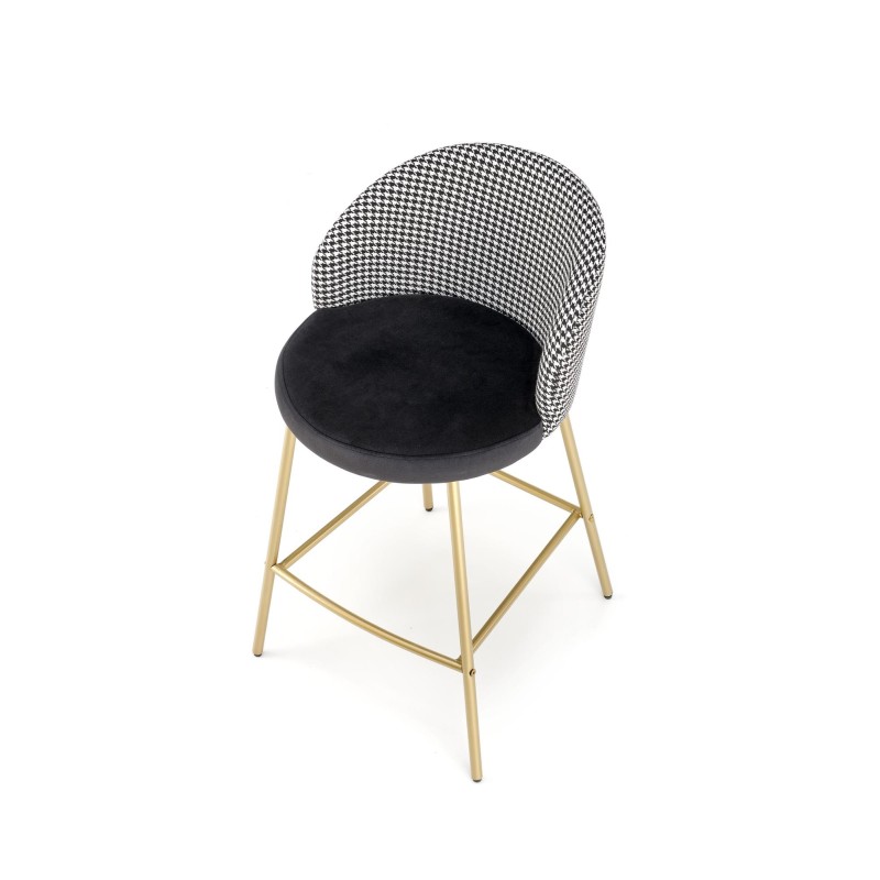 'H113 Black / White Bar Stool' 'H113 Black / White Bar Stool'