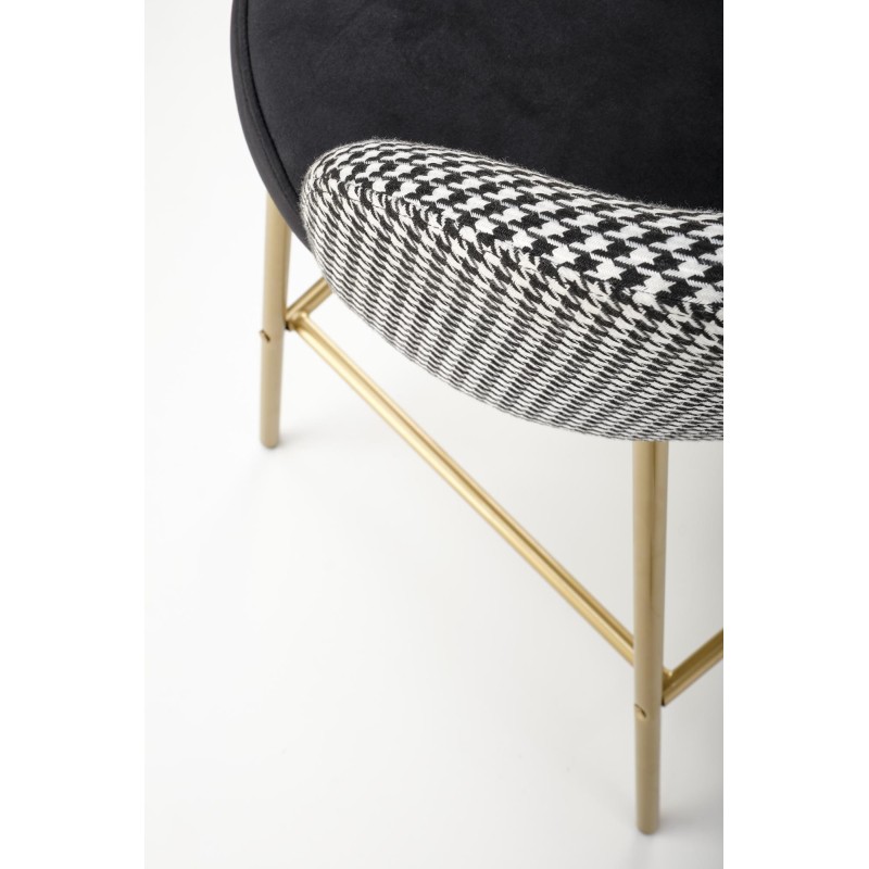 'H113 Black / White Bar Stool' 'H113 Black / White Bar Stool'