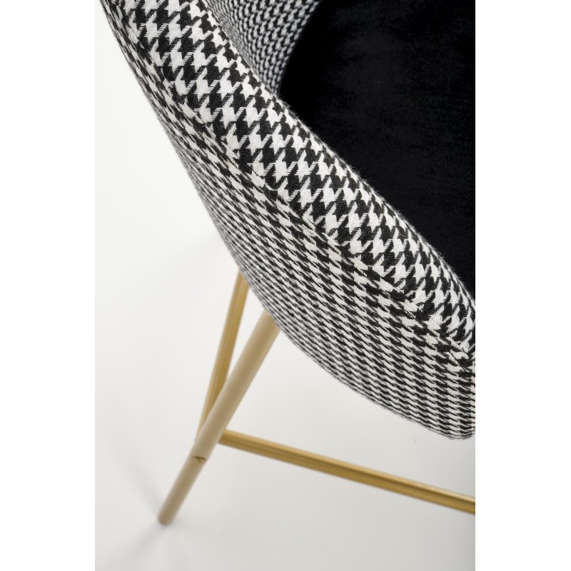 'H113 Black / White Bar Stool' 'H113 Black / White Bar Stool'