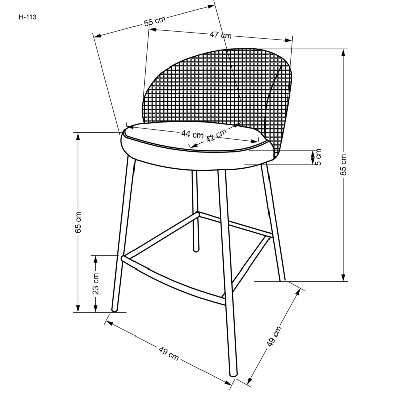 H113 hoker czarny / biały (2p 2szt) H113 hoker czarny / biały (2p 2szt)
