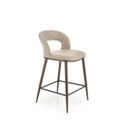 'H114 Beige / Walnut Bar Stool'