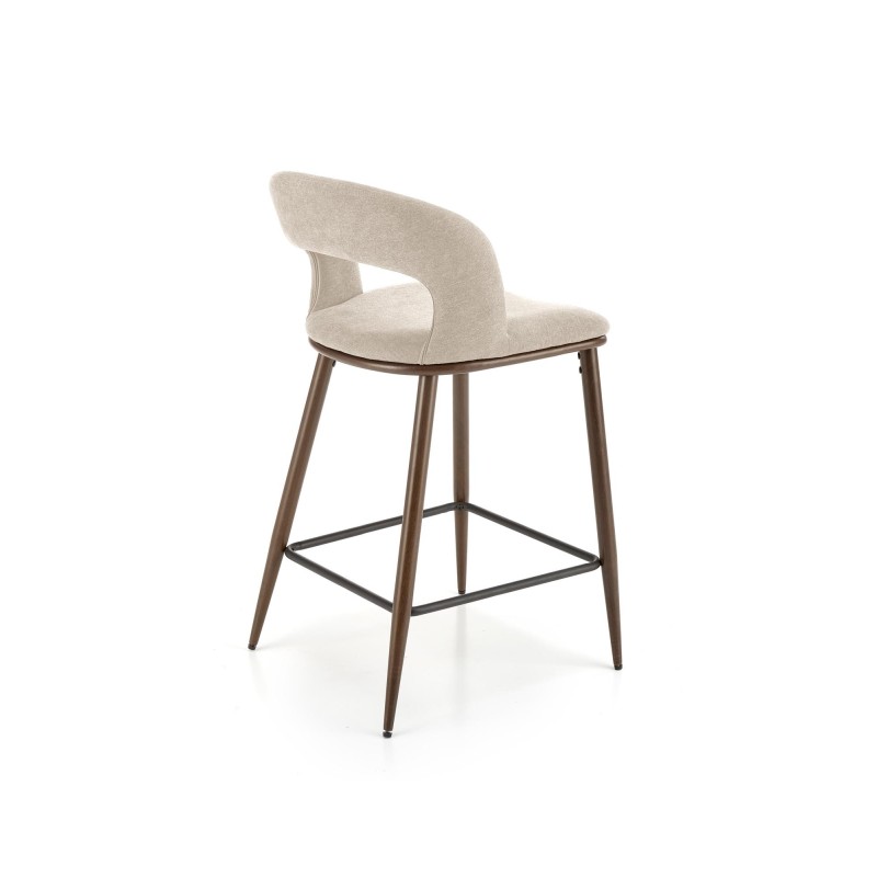 'H114 Beige / Walnut Bar Stool' 'H114 Beige / Walnut Bar Stool'