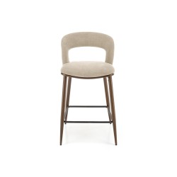 'H114 Beige / Walnut Bar Stool' 'H114 Beige / Walnut Bar Stool'