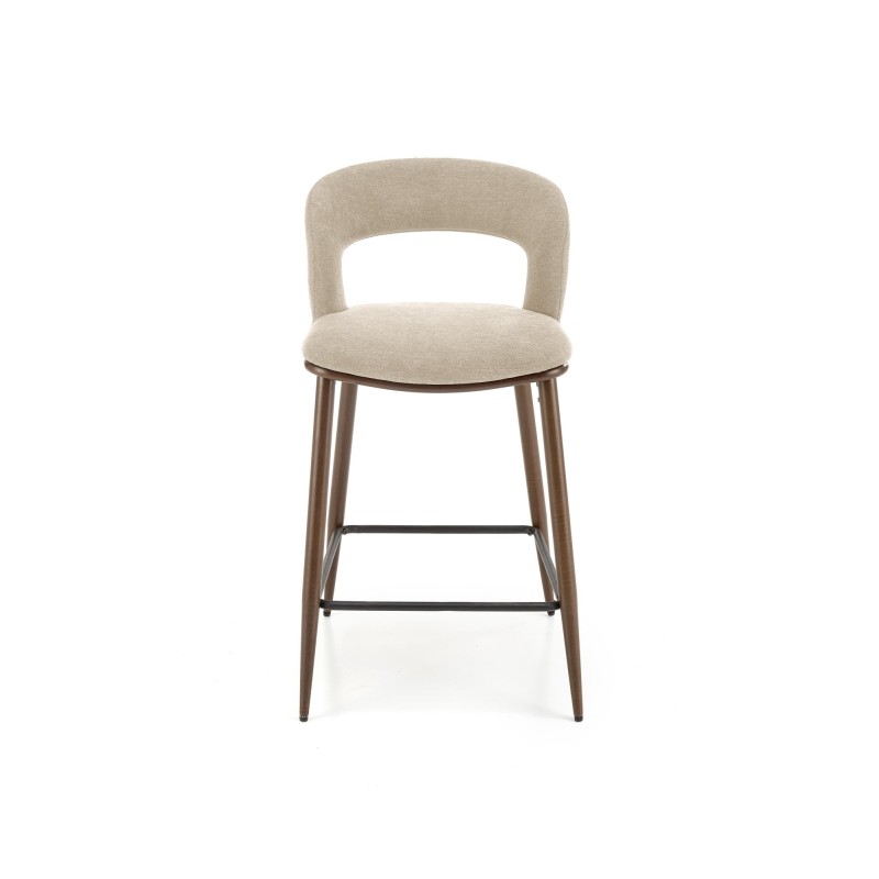 'H114 Beige / Walnut Bar Stool' 'H114 Beige / Walnut Bar Stool'