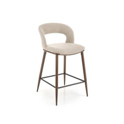 'H114 Beige / Walnut Bar Stool' 'H114 Beige / Walnut Bar Stool'