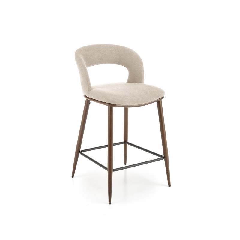 'H114 Beige / Walnut Bar Stool' 'H114 Beige / Walnut Bar Stool'