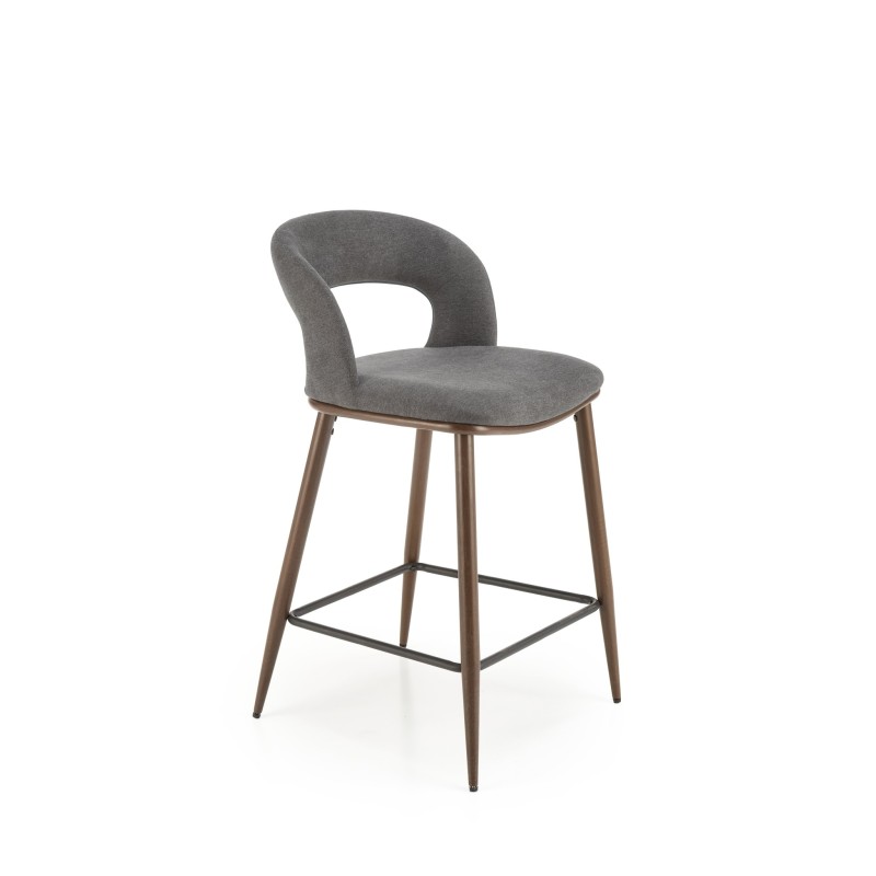 'H114 Ash Gray / Walnut Bar Stool'