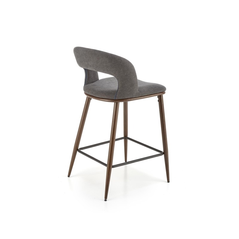'H114 Ash Gray / Walnut Bar Stool' 'H114 Ash Gray / Walnut Bar Stool'