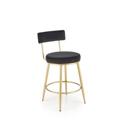 'H115 Black / Gold Bar Stool'