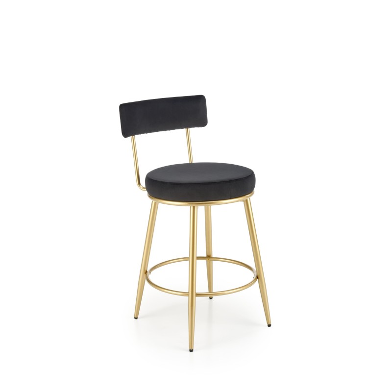 'H115 Black / Gold Bar Stool' 'H115 Black / Gold Bar Stool'