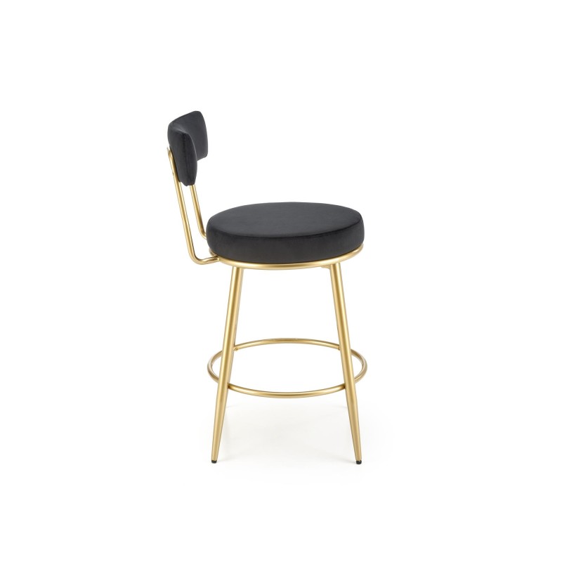 'H115 Black / Gold Bar Stool' 'H115 Black / Gold Bar Stool'