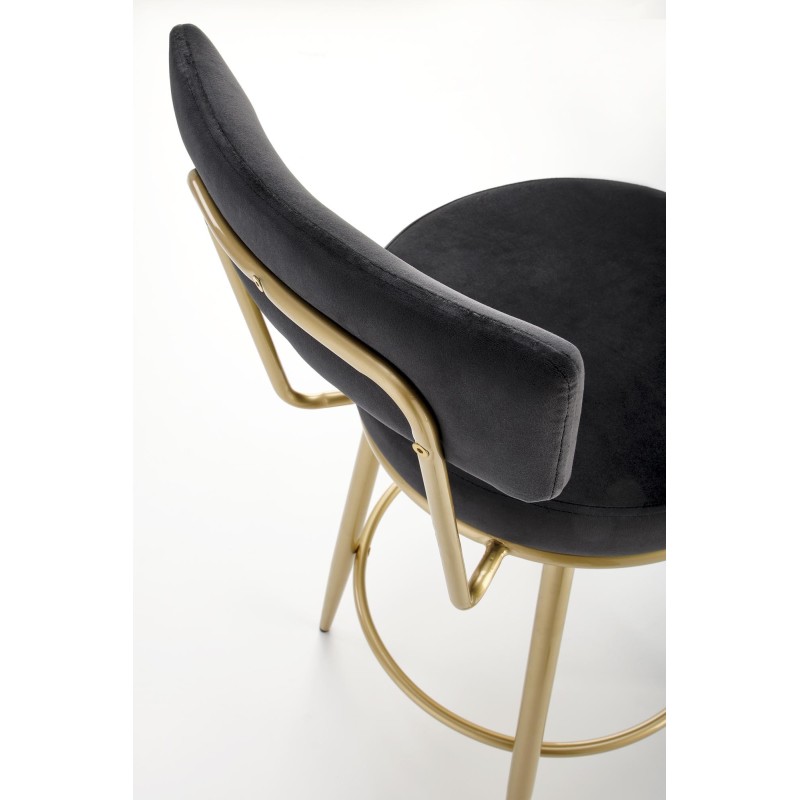 'H115 Black / Gold Bar Stool' 'H115 Black / Gold Bar Stool'