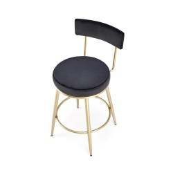 'H115 Black / Gold Bar Stool' 'H115 Black / Gold Bar Stool'