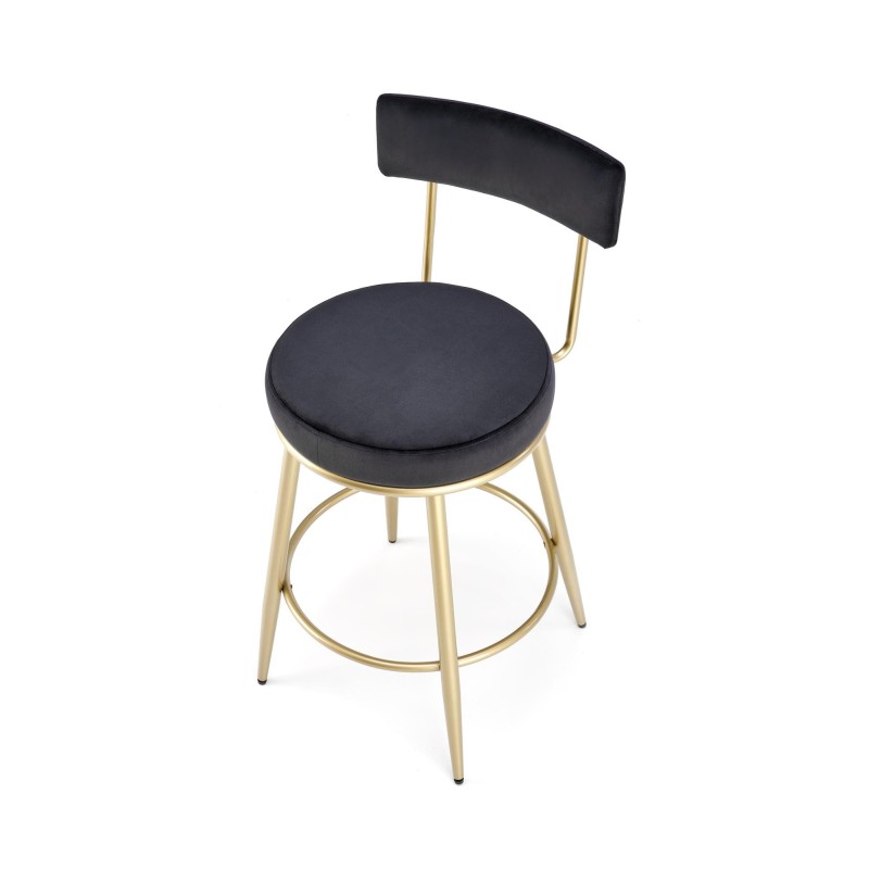'H115 Black / Gold Bar Stool' 'H115 Black / Gold Bar Stool'