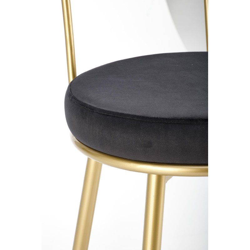 'H115 Black / Gold Bar Stool' 'H115 Black / Gold Bar Stool'