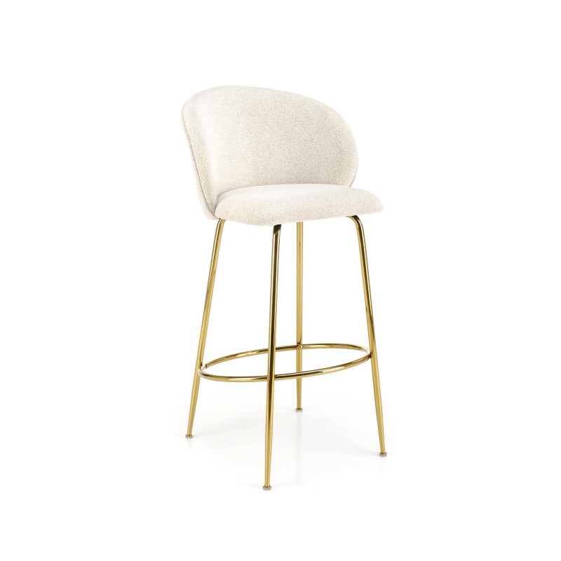 'H116 Cream / Gold Bar Stool'