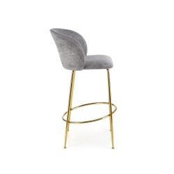 'H116 Ash Grey / Gold Bar Stool' 'H116 Ash Grey / Gold Bar Stool'