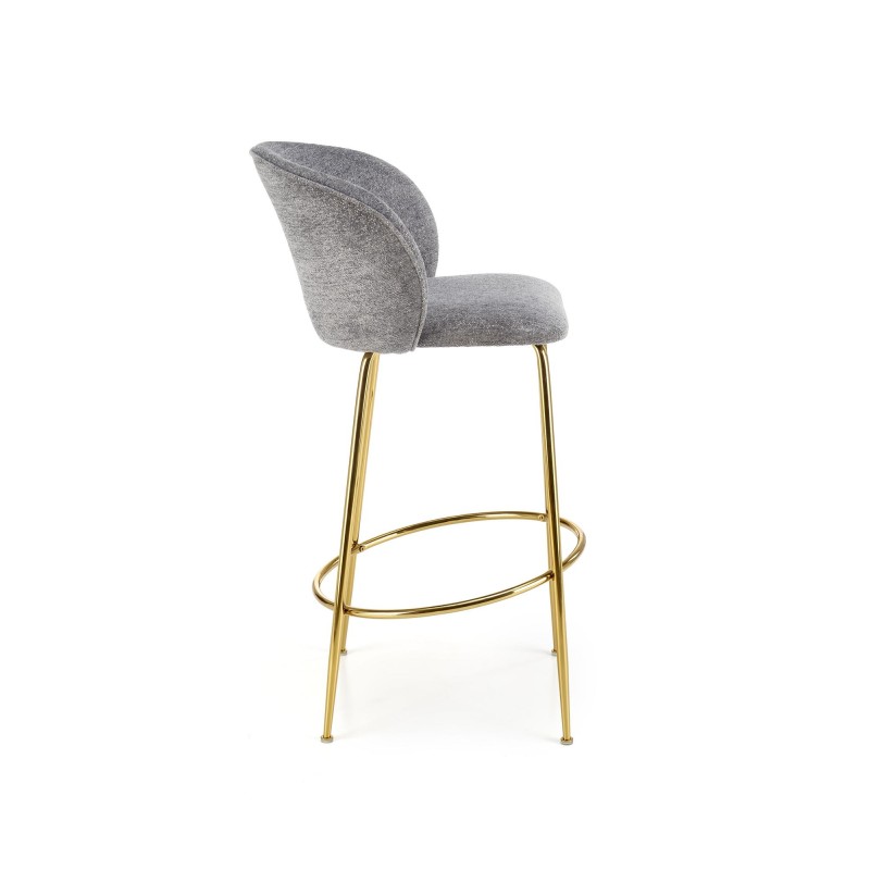 'H116 Ash Grey / Gold Bar Stool' 'H116 Ash Grey / Gold Bar Stool'