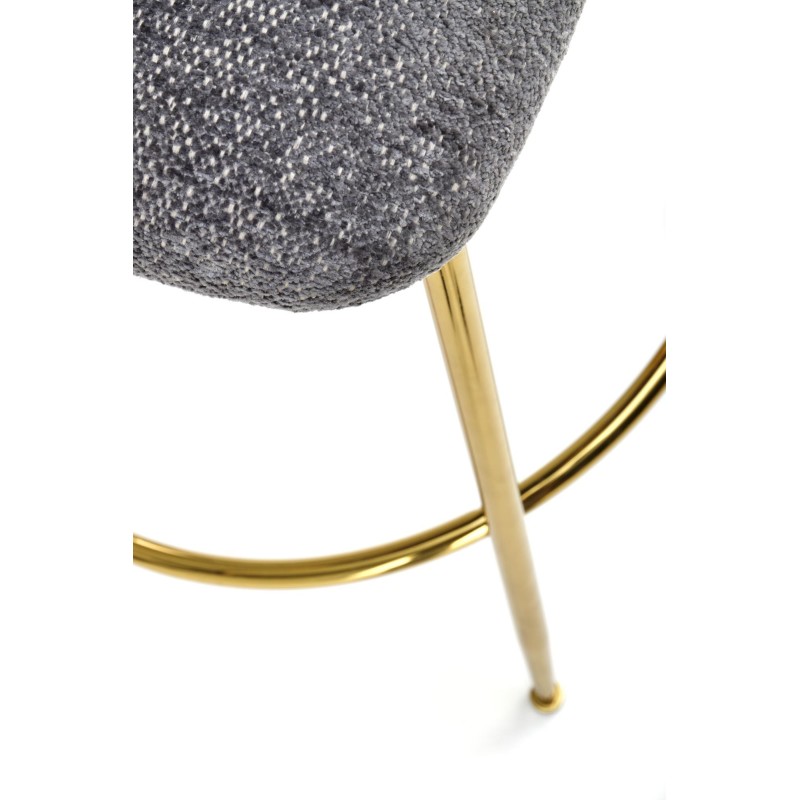 'H116 Ash Grey / Gold Bar Stool' 'H116 Ash Grey / Gold Bar Stool'