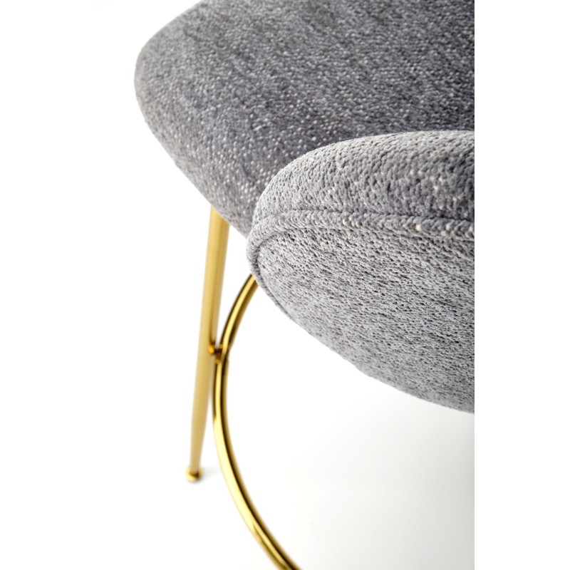 'H116 Ash Grey / Gold Bar Stool' 'H116 Ash Grey / Gold Bar Stool'