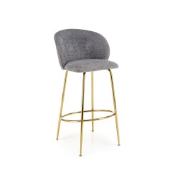 'H116 Ash Grey / Gold Bar Stool' 'H116 Ash Grey / Gold Bar Stool'