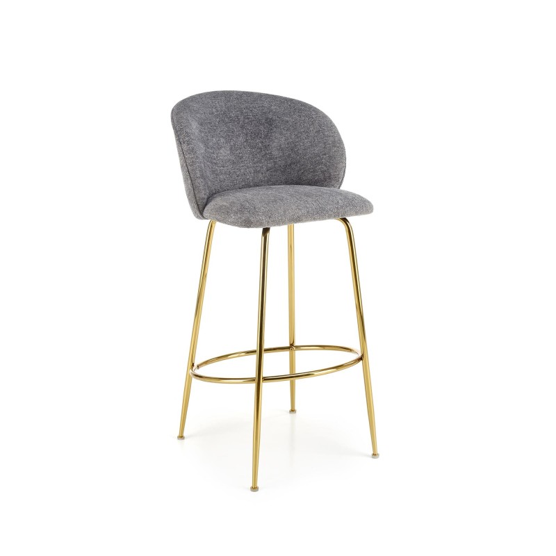 'H116 Ash Grey / Gold Bar Stool' 'H116 Ash Grey / Gold Bar Stool'