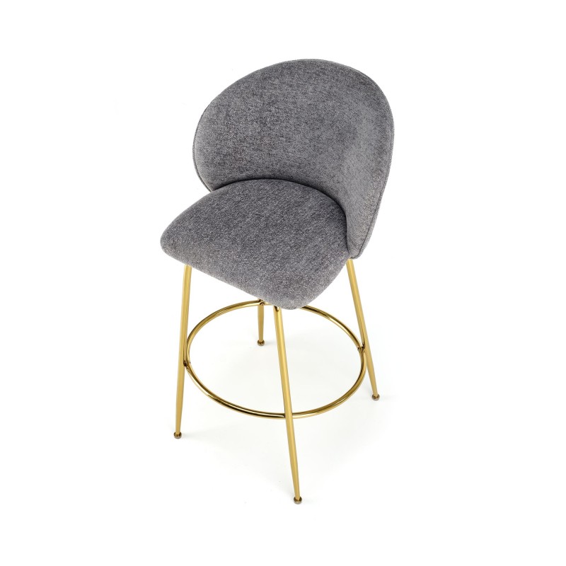 'H116 Ash Grey / Gold Bar Stool' 'H116 Ash Grey / Gold Bar Stool'