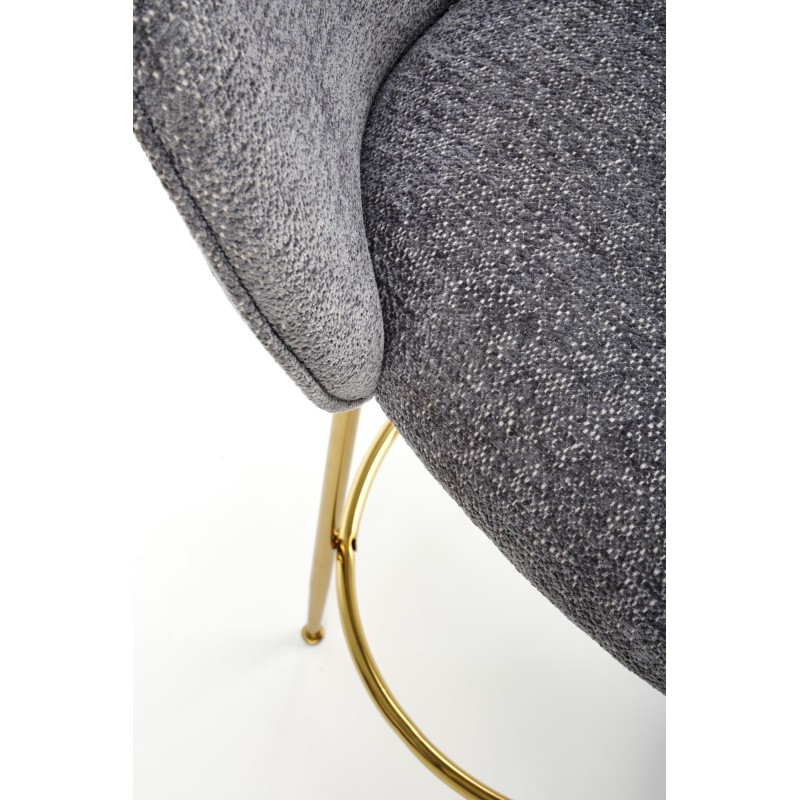 'H116 Ash Grey / Gold Bar Stool' 'H116 Ash Grey / Gold Bar Stool'