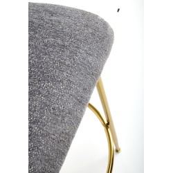 'H116 Ash Grey / Gold Bar Stool' 'H116 Ash Grey / Gold Bar Stool'