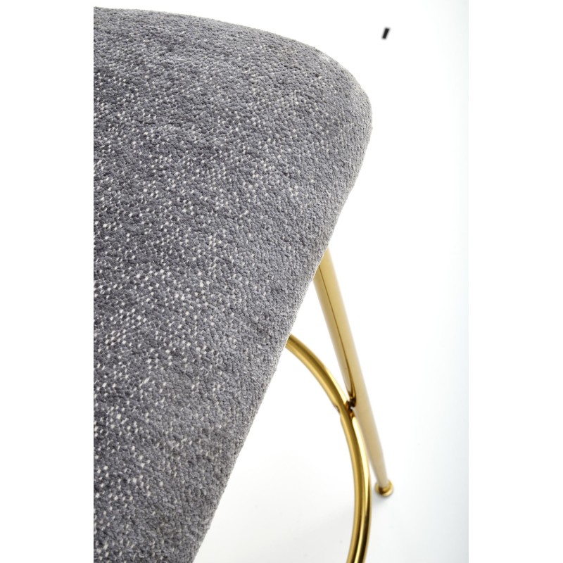 'H116 Ash Grey / Gold Bar Stool' 'H116 Ash Grey / Gold Bar Stool'