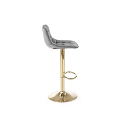'H120 Bar Stool with Gold Legs and Dark Ash Seat' 'H120 Bar Stool with Gold Legs and Dark Ash Seat'