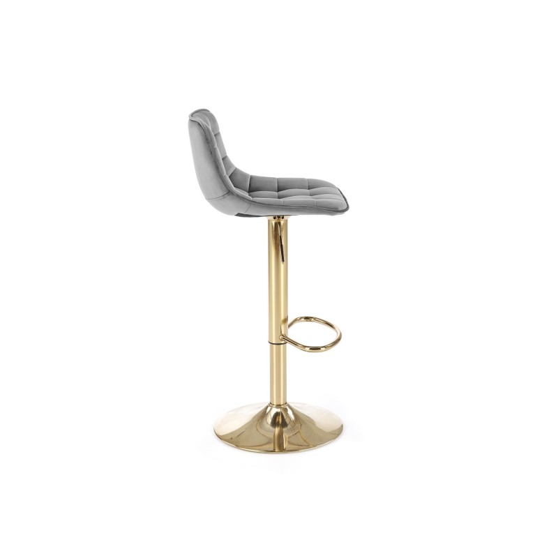 'H120 Bar Stool with Gold Legs and Dark Ash Seat' 'H120 Bar Stool with Gold Legs and Dark Ash Seat'