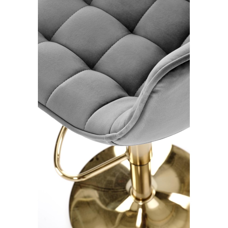 'H120 Bar Stool with Gold Legs and Dark Ash Seat' 'H120 Bar Stool with Gold Legs and Dark Ash Seat'