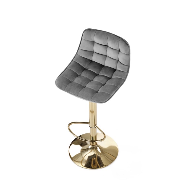 'H120 Bar Stool with Gold Legs and Dark Ash Seat' 'H120 Bar Stool with Gold Legs and Dark Ash Seat'