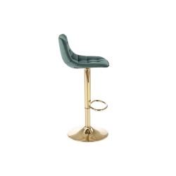 'H120 Bar Stool with Gold Legs and Dark Green Seat' 'H120 Bar Stool with Gold Legs and Dark Green Seat'
