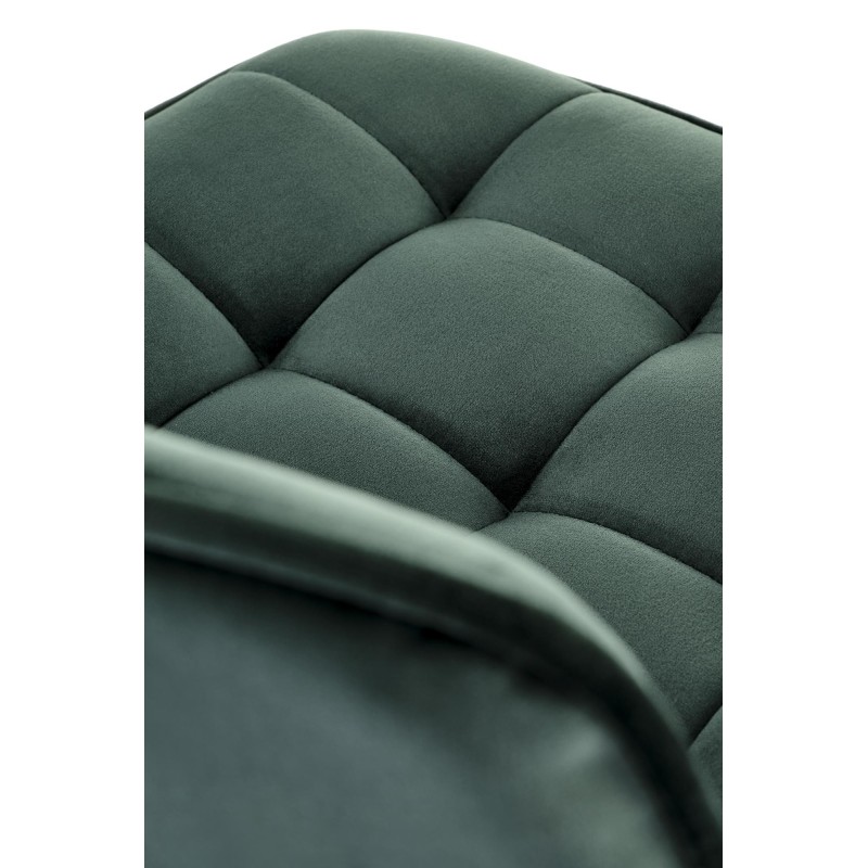 'H120 Bar Stool with Gold Legs and Dark Green Seat' 'H120 Bar Stool with Gold Legs and Dark Green Seat'