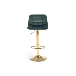 'H120 Bar Stool with Gold Legs and Dark Green Seat' 'H120 Bar Stool with Gold Legs and Dark Green Seat'