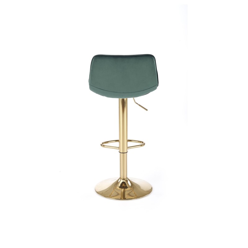 'H120 Bar Stool with Gold Legs and Dark Green Seat' 'H120 Bar Stool with Gold Legs and Dark Green Seat'