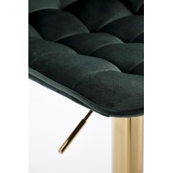 'H120 Bar Stool with Gold Legs and Dark Green Seat' 'H120 Bar Stool with Gold Legs and Dark Green Seat'