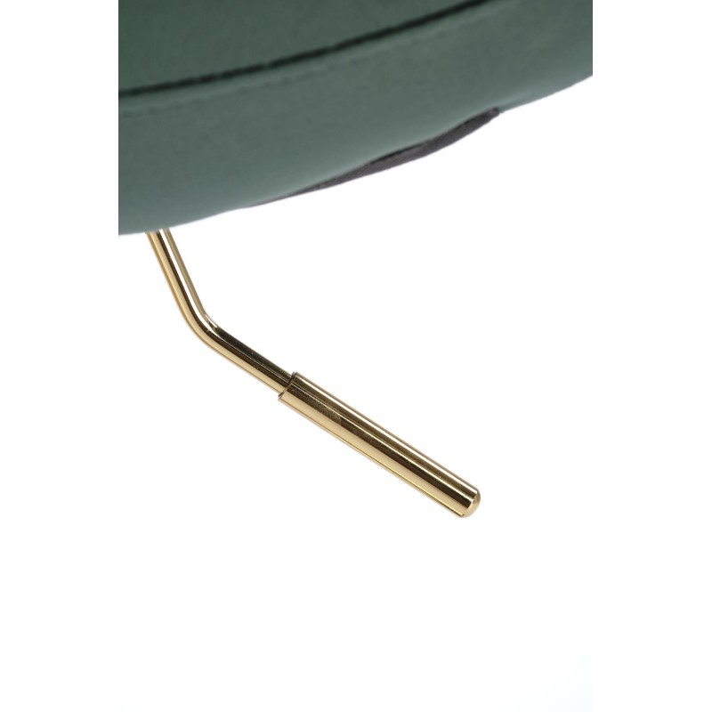 'H120 Bar Stool with Gold Legs and Dark Green Seat' 'H120 Bar Stool with Gold Legs and Dark Green Seat'