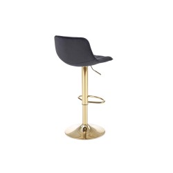 'H120 Bar Stool with Gold Legs and Black Seat' 'H120 Bar Stool with Gold Legs and Black Seat'