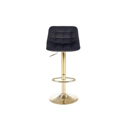'H120 Bar Stool with Gold Legs and Black Seat' 'H120 Bar Stool with Gold Legs and Black Seat'