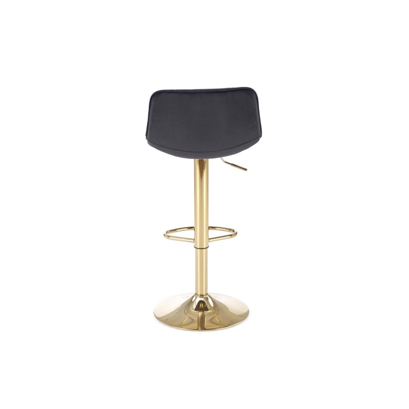 'H120 Bar Stool with Gold Legs and Black Seat' 'H120 Bar Stool with Gold Legs and Black Seat'