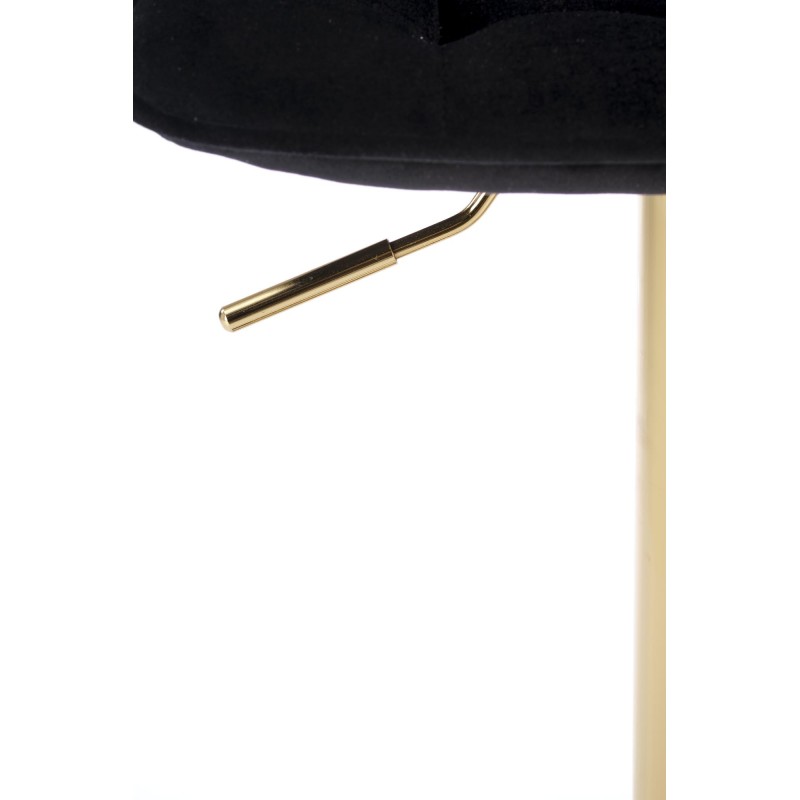 'H120 Bar Stool with Gold Legs and Black Seat' 'H120 Bar Stool with Gold Legs and Black Seat'