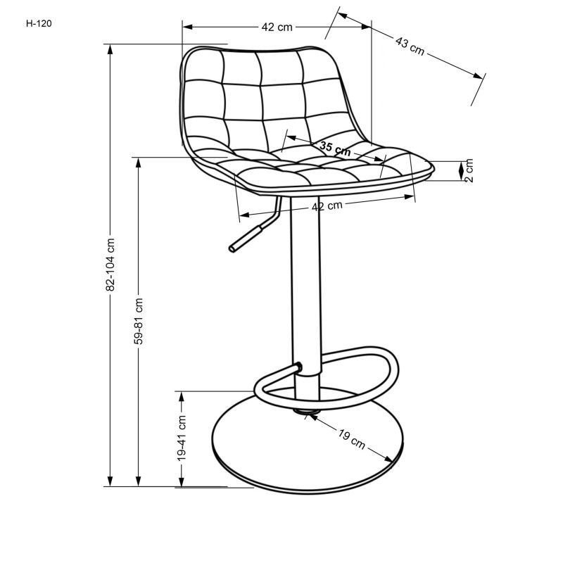 'H120 Bar Stool with Gold Legs and Black Seat' 'H120 Bar Stool with Gold Legs and Black Seat'