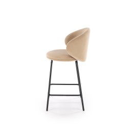 'H121 Bar Stool - Black Legs, Beige Seat' 'H121 Bar Stool - Black Legs, Beige Seat'