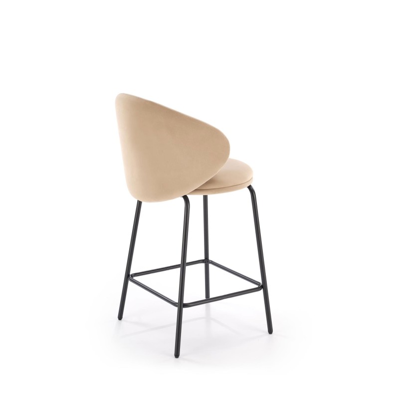 'H121 Bar Stool - Black Legs, Beige Seat' 'H121 Bar Stool - Black Legs, Beige Seat'