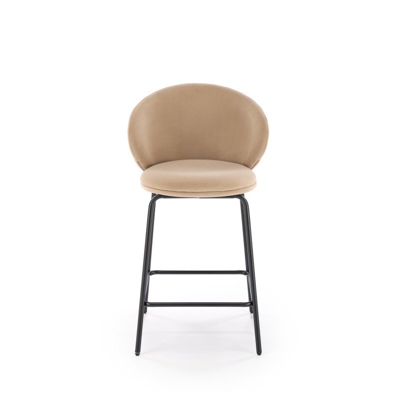 'H121 Bar Stool - Black Legs, Beige Seat' 'H121 Bar Stool - Black Legs, Beige Seat'