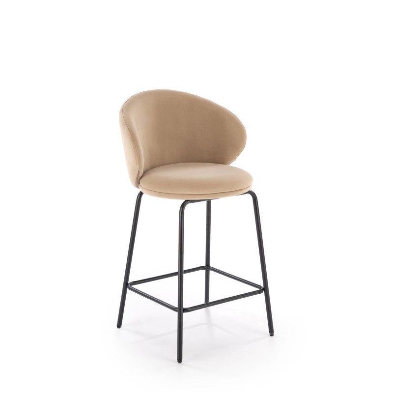 'H121 Bar Stool - Black Legs, Beige Seat' 'H121 Bar Stool - Black Legs, Beige Seat'