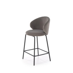 'H121 Bar Stool Legs - Black, Seat - Ash Grey' 'H121 Bar Stool Legs - Black, Seat - Ash Grey'